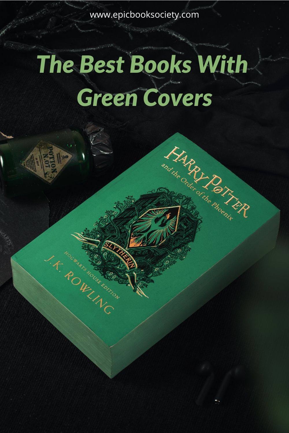 Books with a green cover