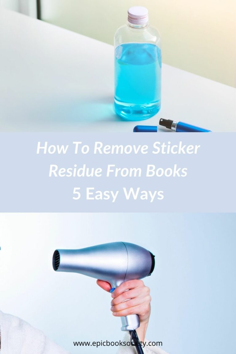 how to remove sticker residue from books
