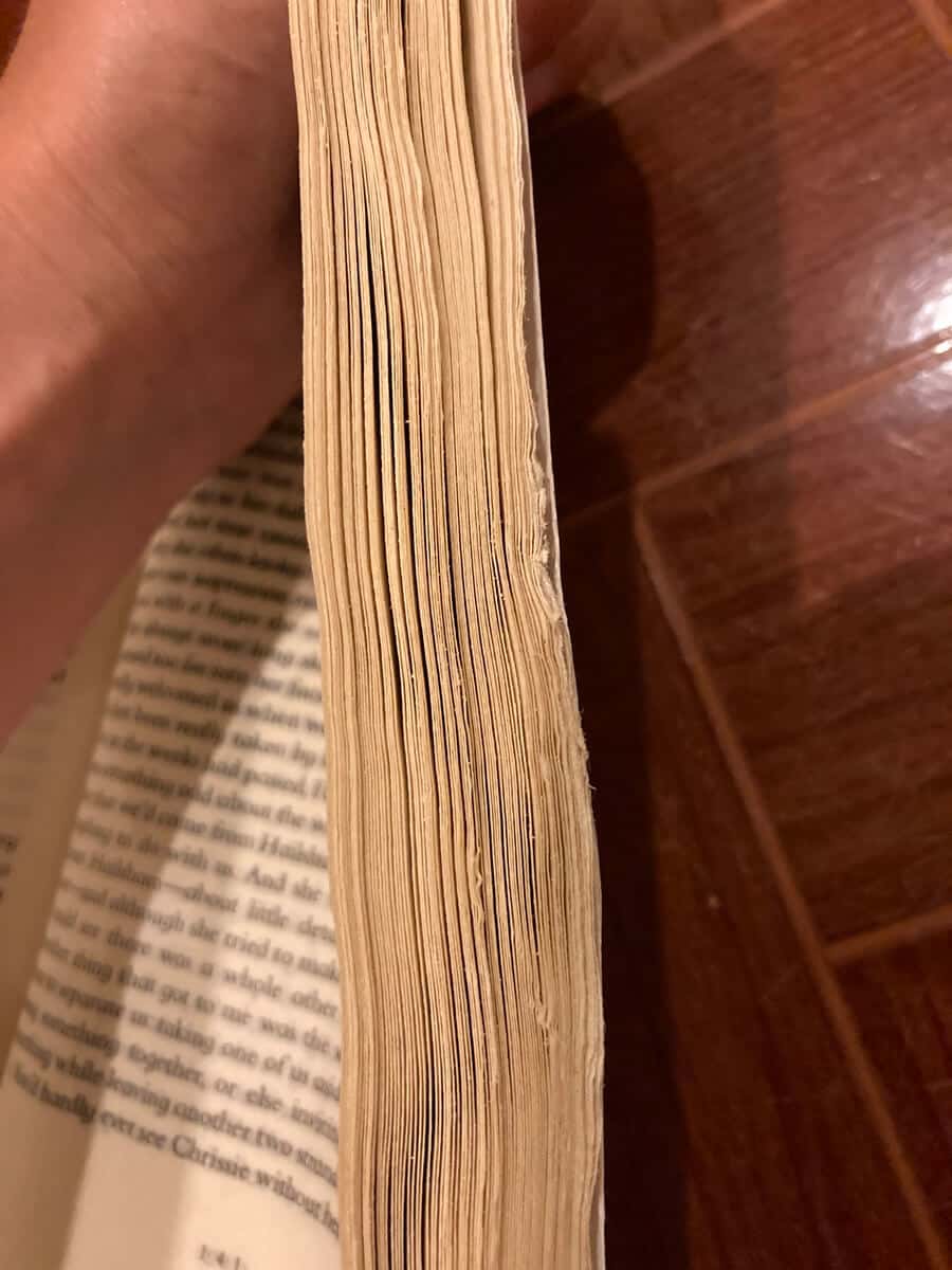 pages of a wet book